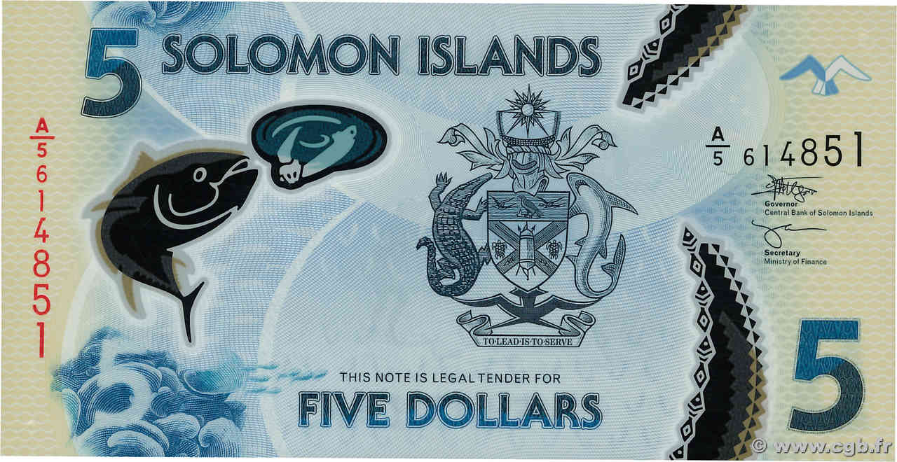 5 Dollars ISLAS SOLOMóN  2019 P.38 FDC