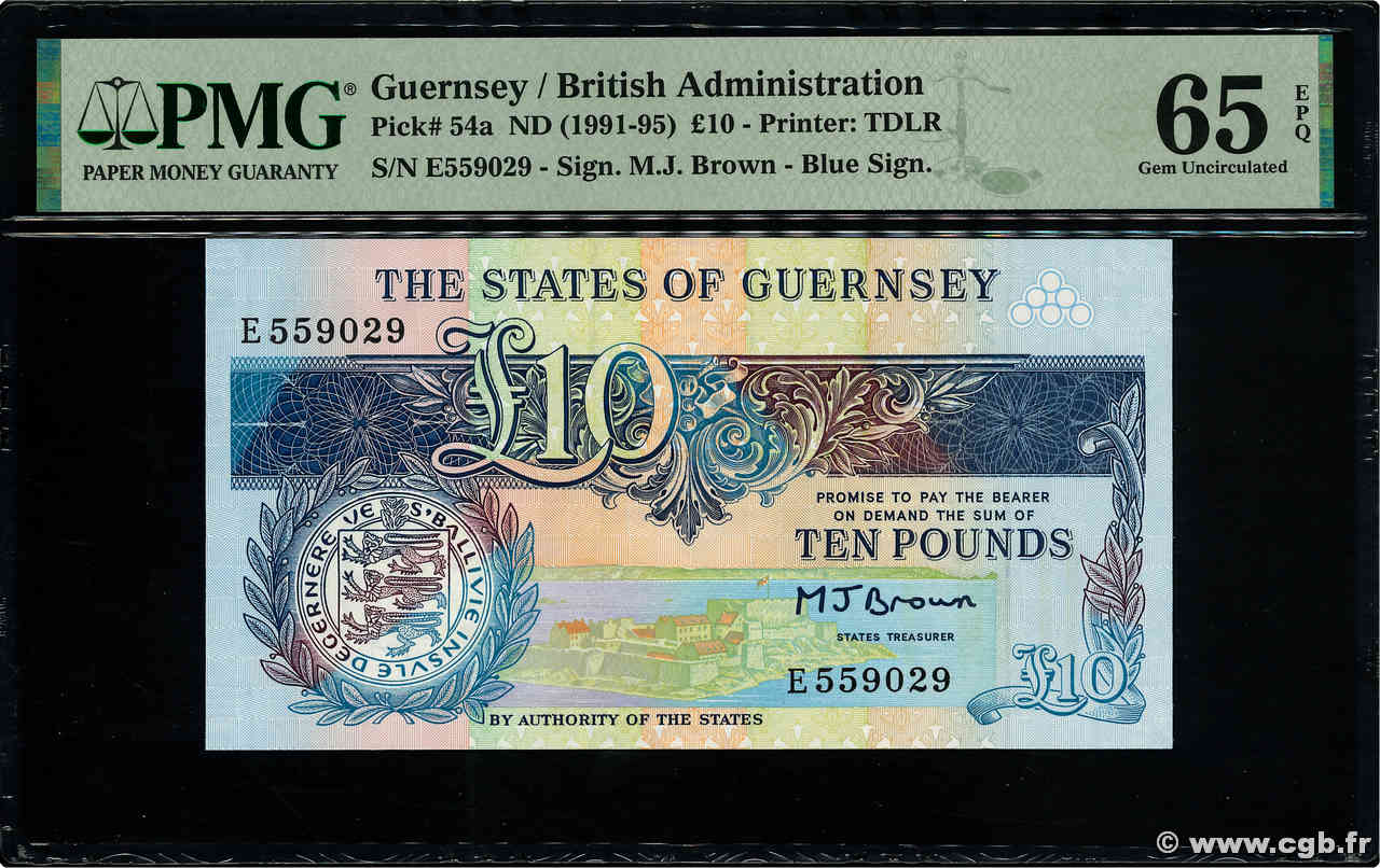 10 Pounds GUERNSEY  1991 P.54a FDC