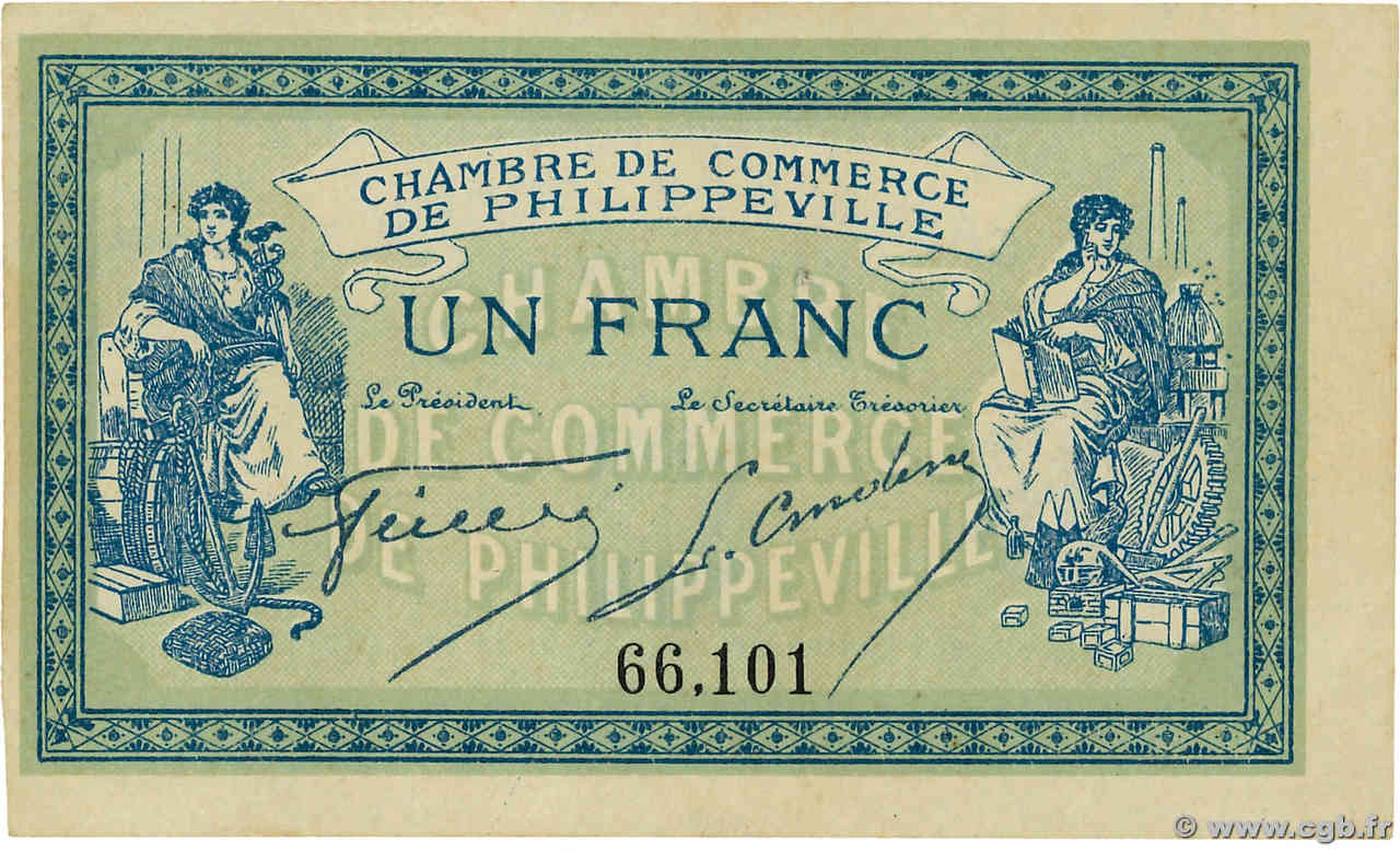 1 Franc ARGELIA Philippeville 1914 JP.142.06 SC+
