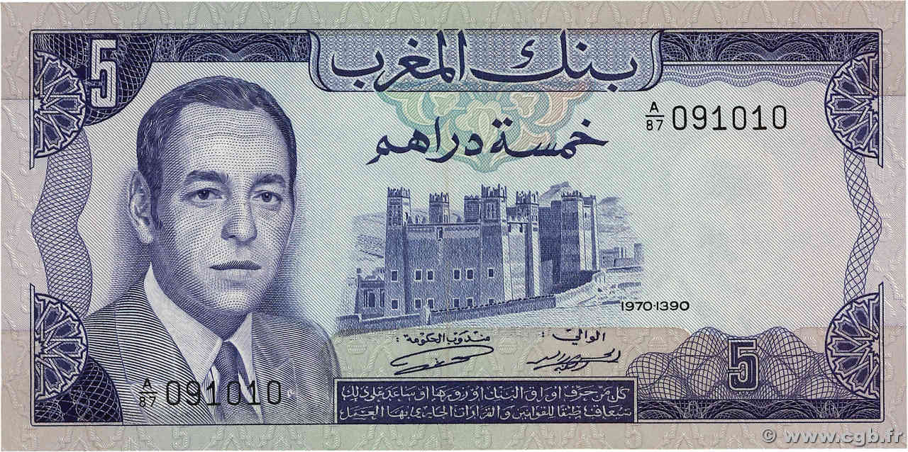 5 Dirhams MARUECOS  1970 P.56a SC