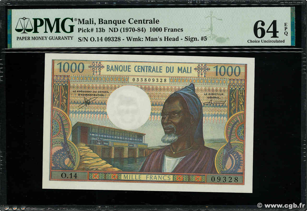 1000 Francs MALI  1973 P.13b UNC-