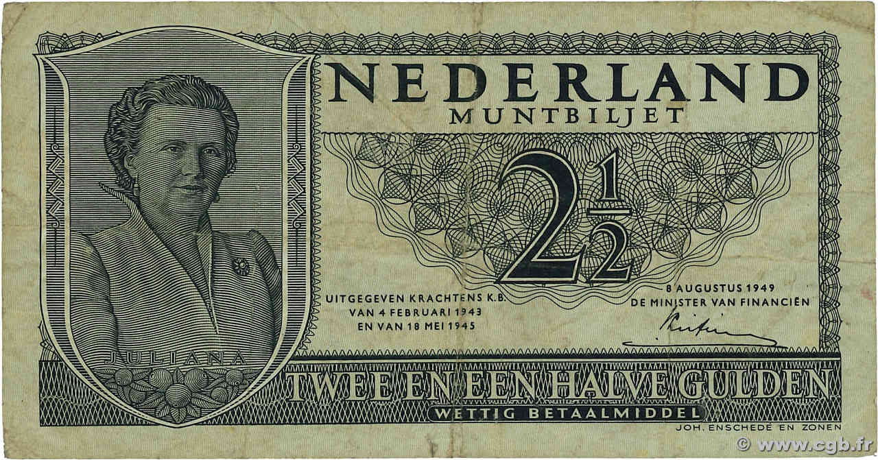 2,5 Gulden PAíSES BAJOS  1949 P.073 MBC+