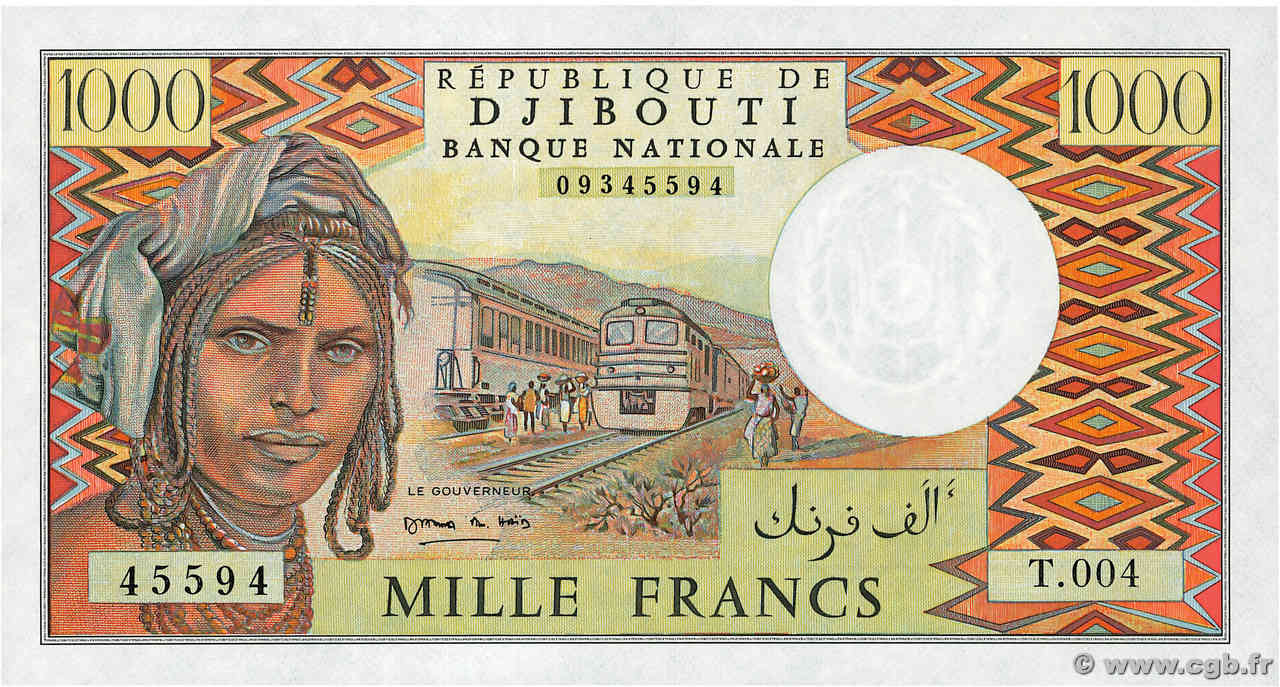 1000 Francs DJIBOUTI  1979 P.37e UNC