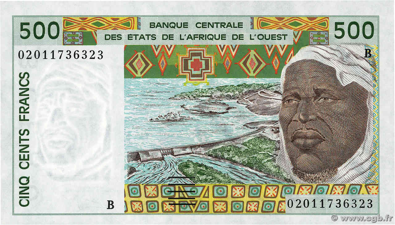 500 Francs WEST AFRIKANISCHE STAATEN  2002 P.210Bn ST