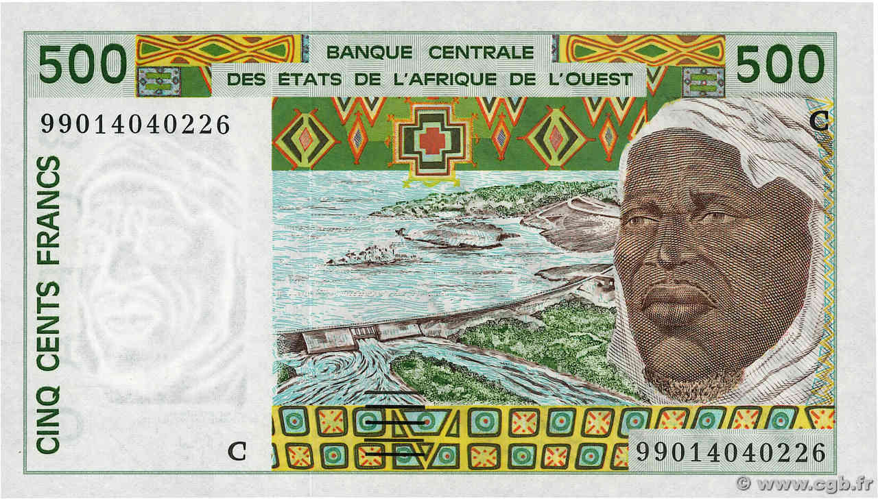 500 Francs WEST AFRICAN STATES  1999 P.310Cj UNC