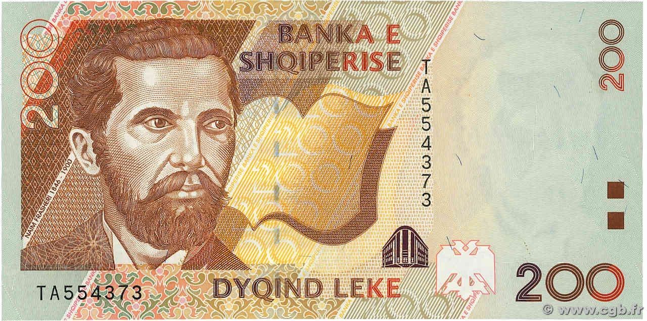 200 Lekë ALBANIE  2001 P.67 NEUF