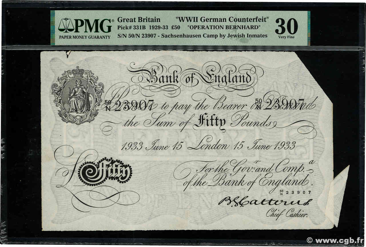 50 Pounds Faux INGLATERRA  1933 P.331Bx MBC