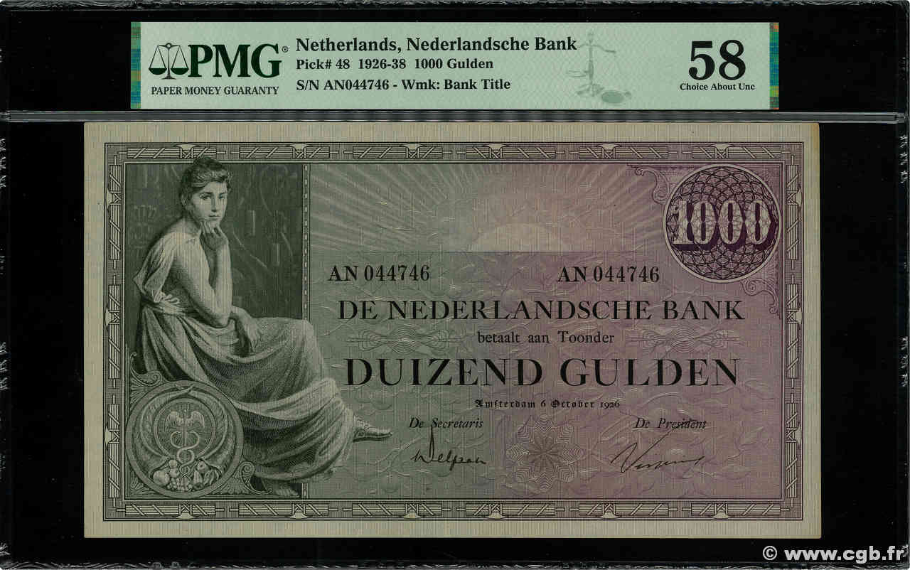 1000 Gulden PAYS-BAS  1926 P.048 SPL