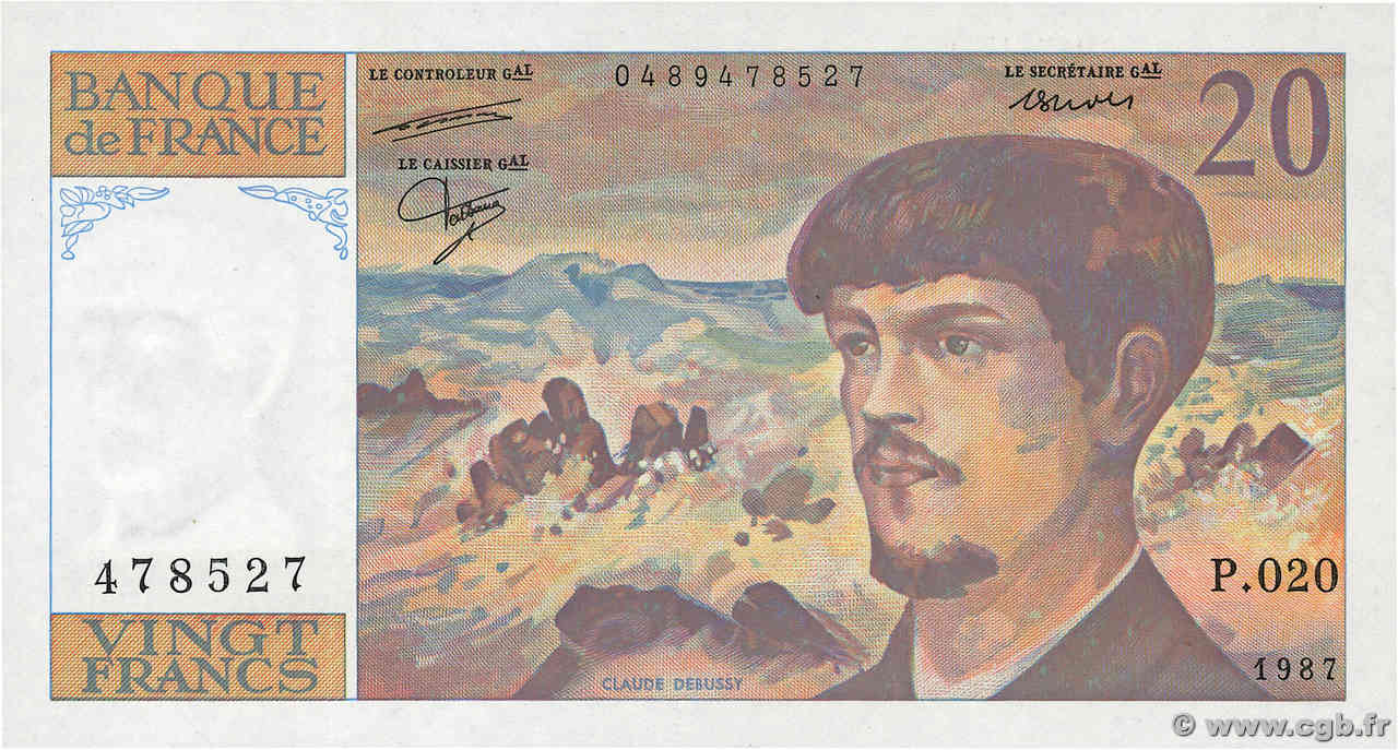 20 Francs DEBUSSY FRANCE  1987 F.66.08 pr.NEUF