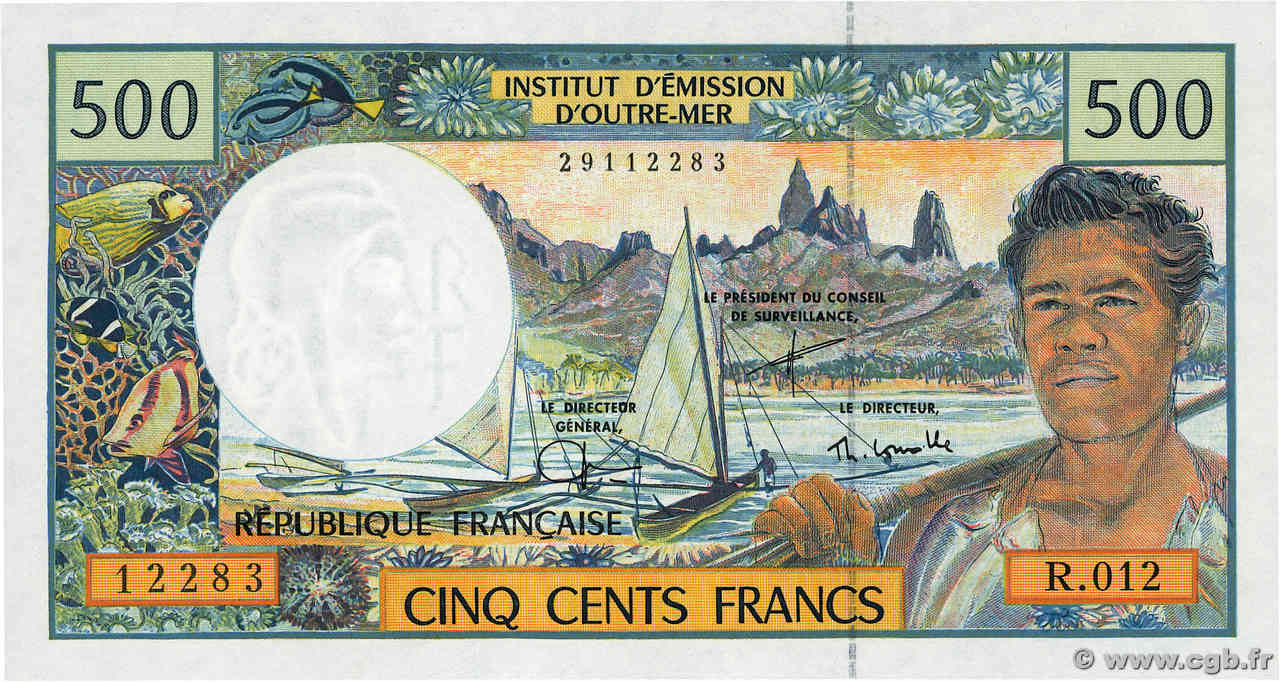 500 Francs FRENCH PACIFIC TERRITORIES  2000 P.01e q.FDC