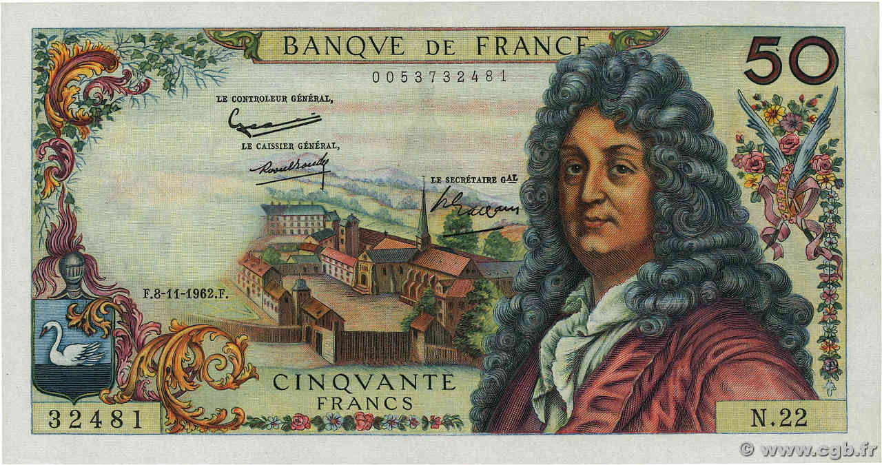 50 Francs RACINE FRANCE  1962 F.64.02 pr.NEUF