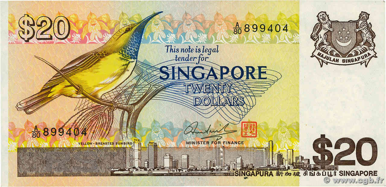 20 Dollars SINGAPOUR  1979 P.12 TTB+