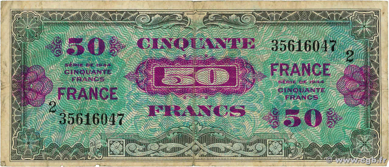 50 Francs FRANCE FRANCE  1945 VF.24.02 pr.TB