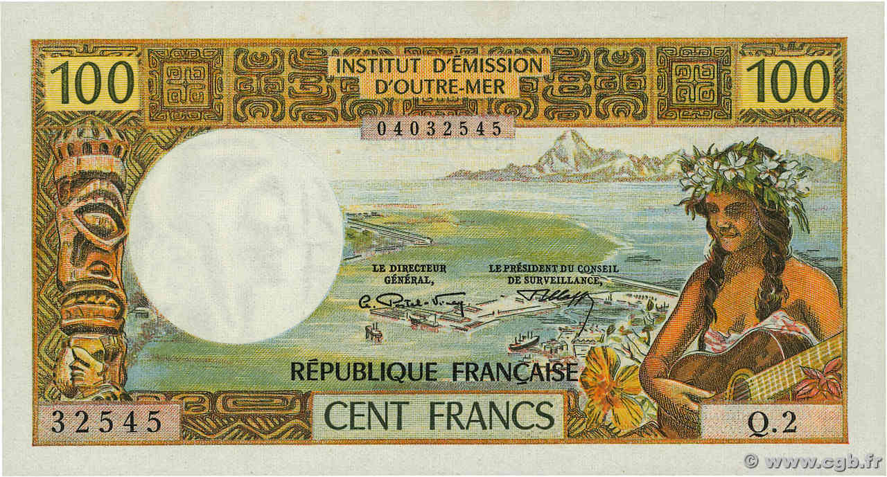 100 Francs NEW CALEDONIA  1972 P.63b UNC-