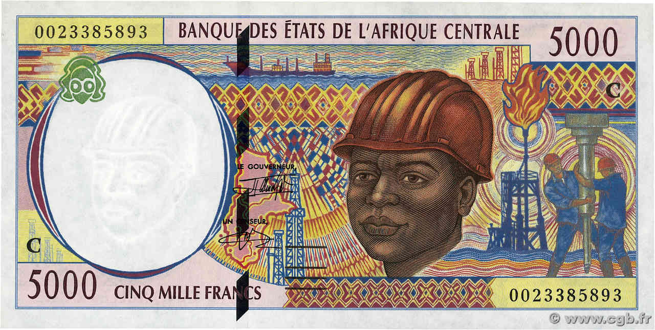 5000 Francs ÉTATS DE L AFRIQUE CENTRALE  2000 P.104Cf NEUF