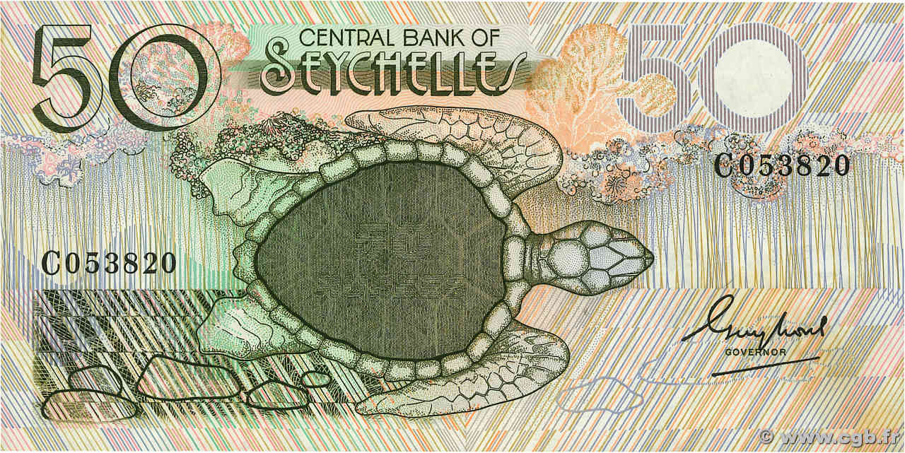 50 Rupees SEYCHELLES  1983 P.30a VF+