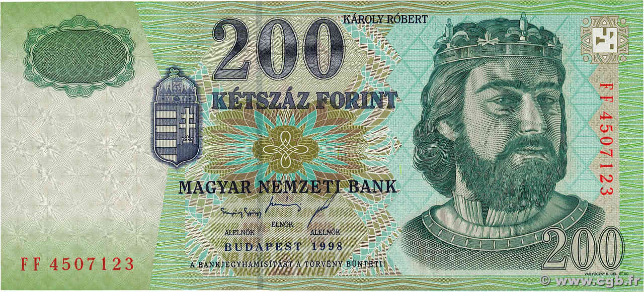 200 Forint UNGARN  1998 P.178a ST