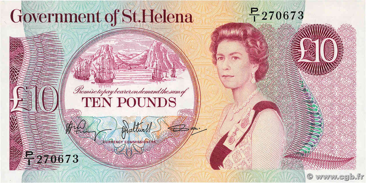 10 Pounds ST. HELENA  1985 P.08b ST