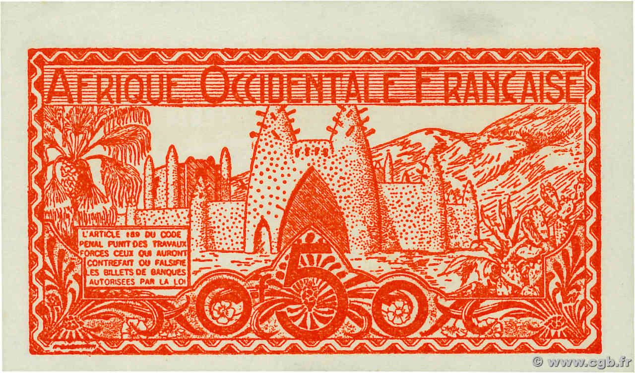 0,50 Franc FRENCH WEST AFRICA  1944 P.33a FDC