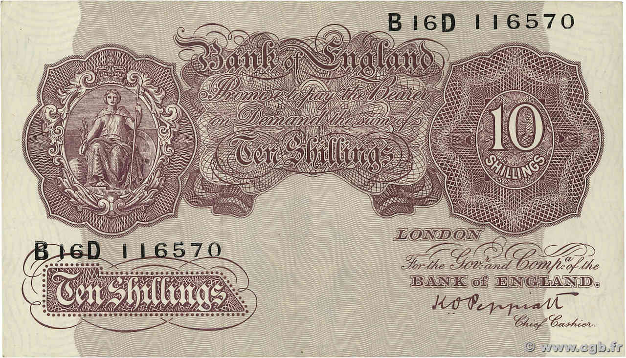 10 Shillings INGHILTERRA  1940 P.366 q.SPL