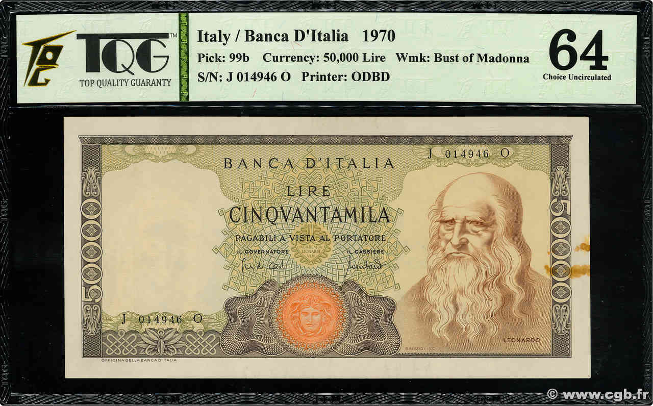 50000 Lire ITALIE  1970 P.099b pr.NEUF