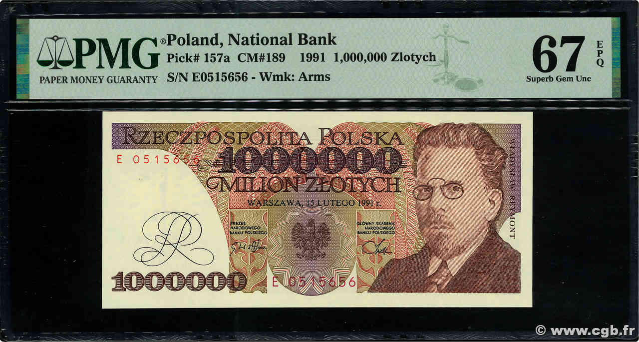 1000000 Zlotych POLOGNE  1991 P.157a NEUF