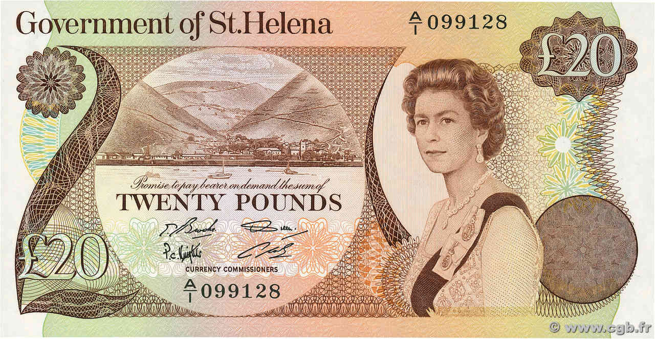 20 Pounds ST HELENA  1986 P.10a UNC-