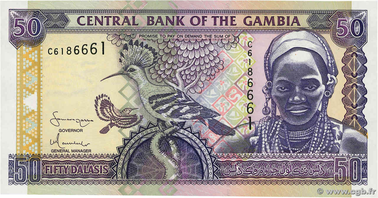 50 Dalasis GAMBIA  2001 P.23c UNC