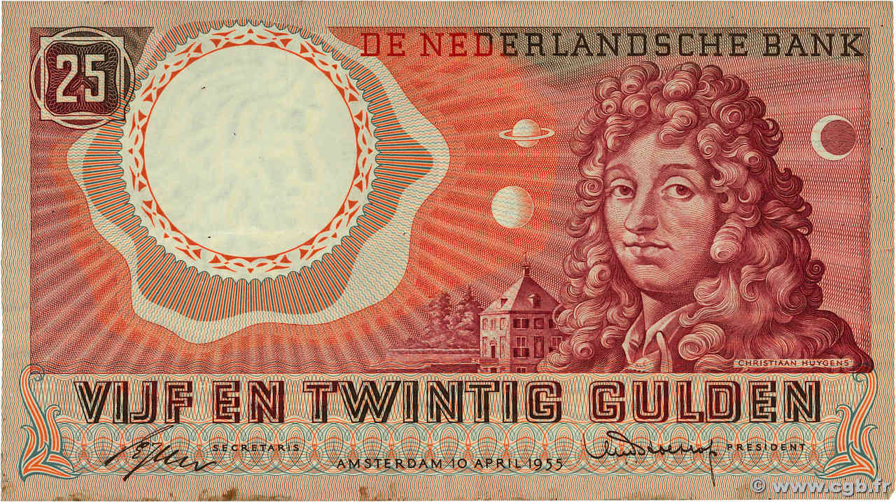 25 Gulden PAYS-BAS  1955 P.087 TTB+