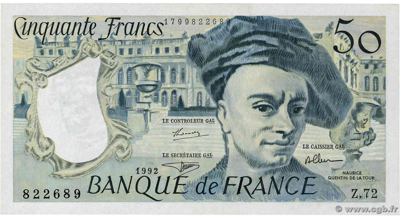 50 Francs QUENTIN DE LA TOUR FRANCE  1992 F.67.18 NEUF