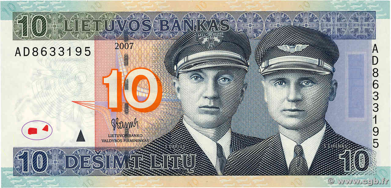 10 Litu LITUANIE  2007 P.68 NEUF