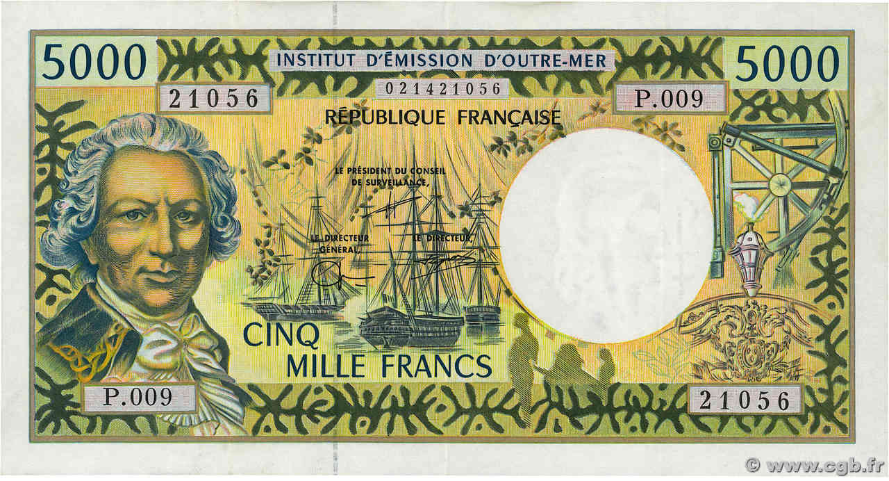 5000 Francs FRENCH PACIFIC TERRITORIES  2001 P.03f fVZ