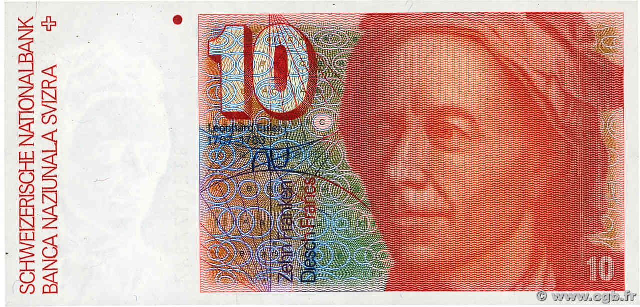 10 Francs SUISSE  1983 P.53e XF