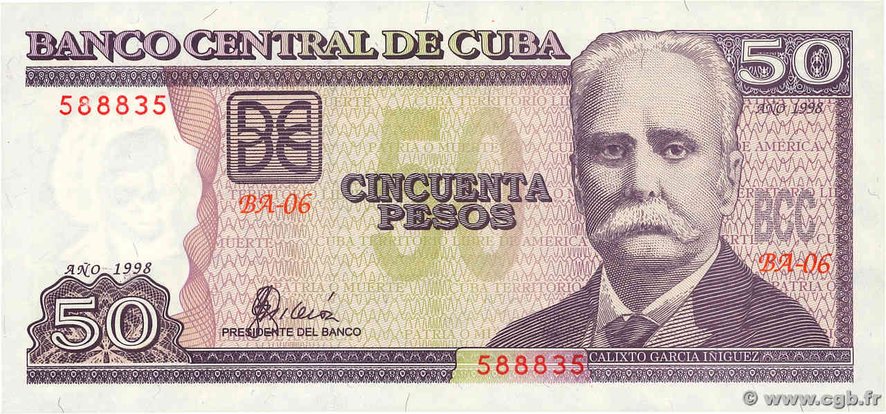 50 Pesos CUBA  1998 P.119a NEUF