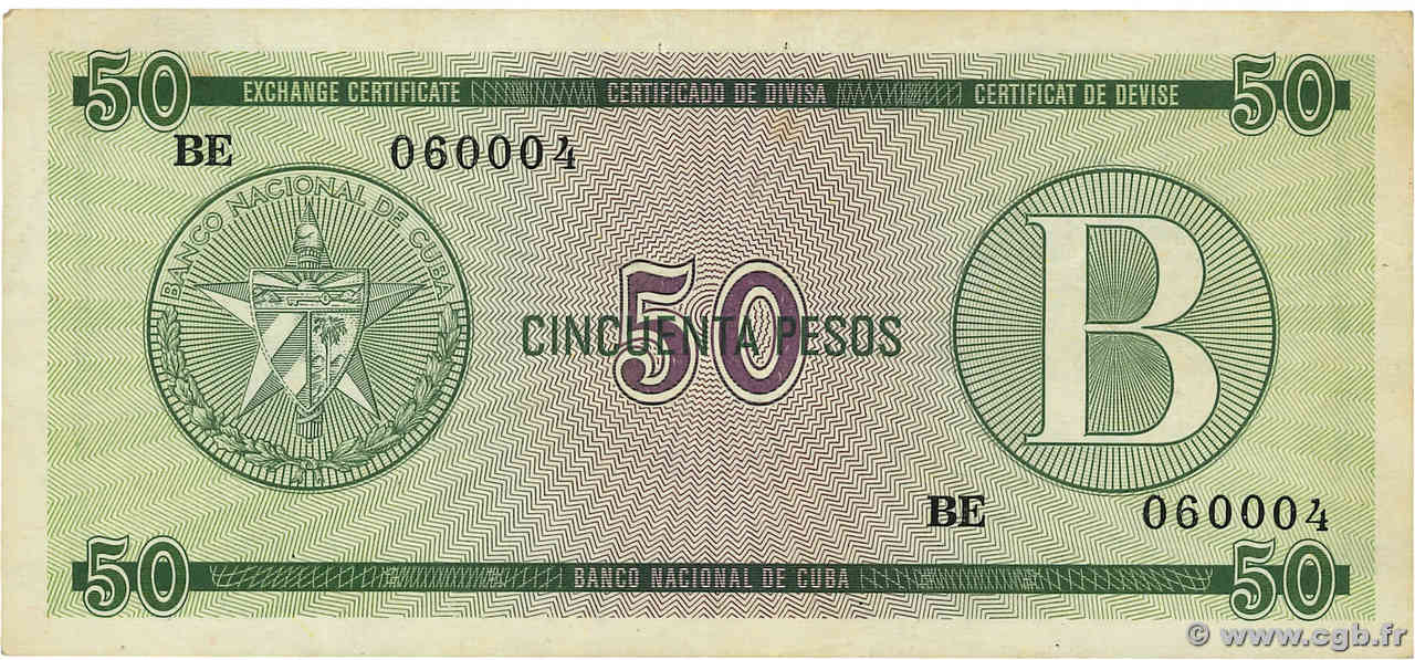 50 Pesos CUBA  1985 P.FX10 MB