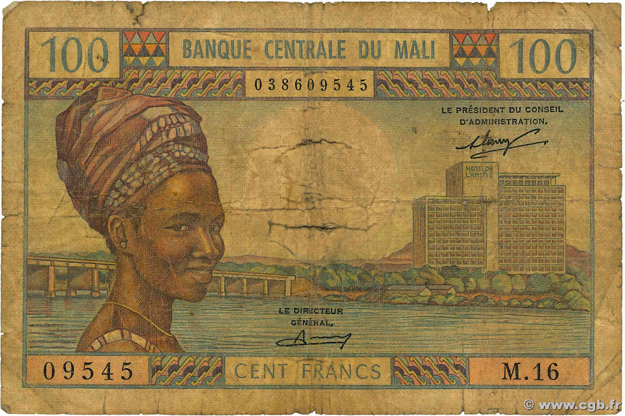 100 Francs MALI  1972 P.11 B