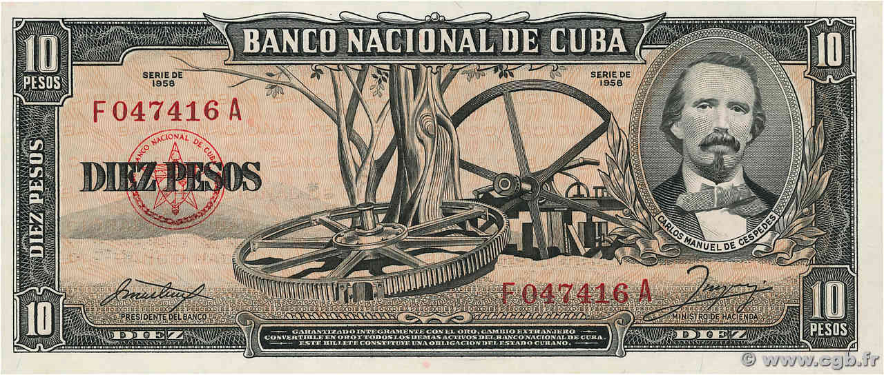 10 Pesos CUBA  1958 P.088b NEUF