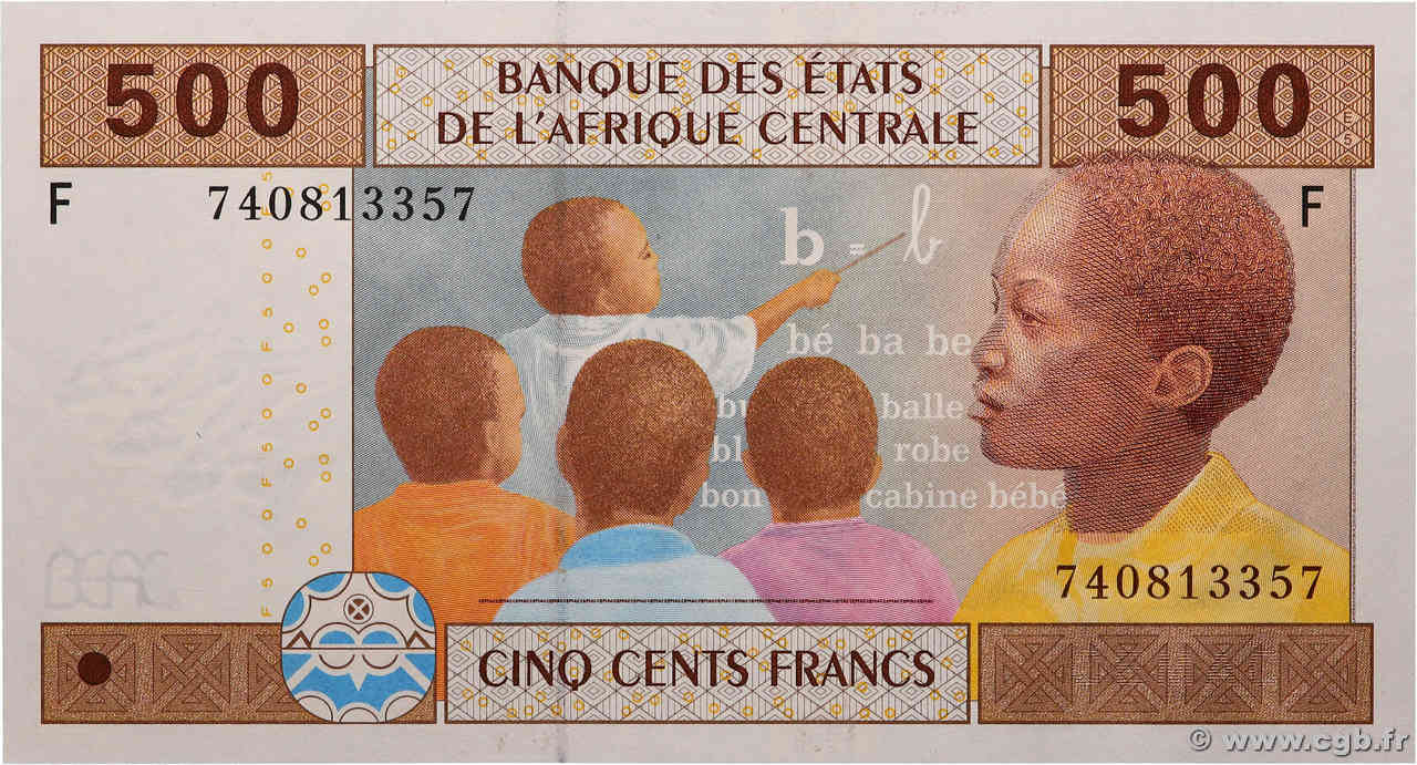 500 Francs STATI DI L  AFRICA CENTRALE  2002 P.506Fc q.FDC