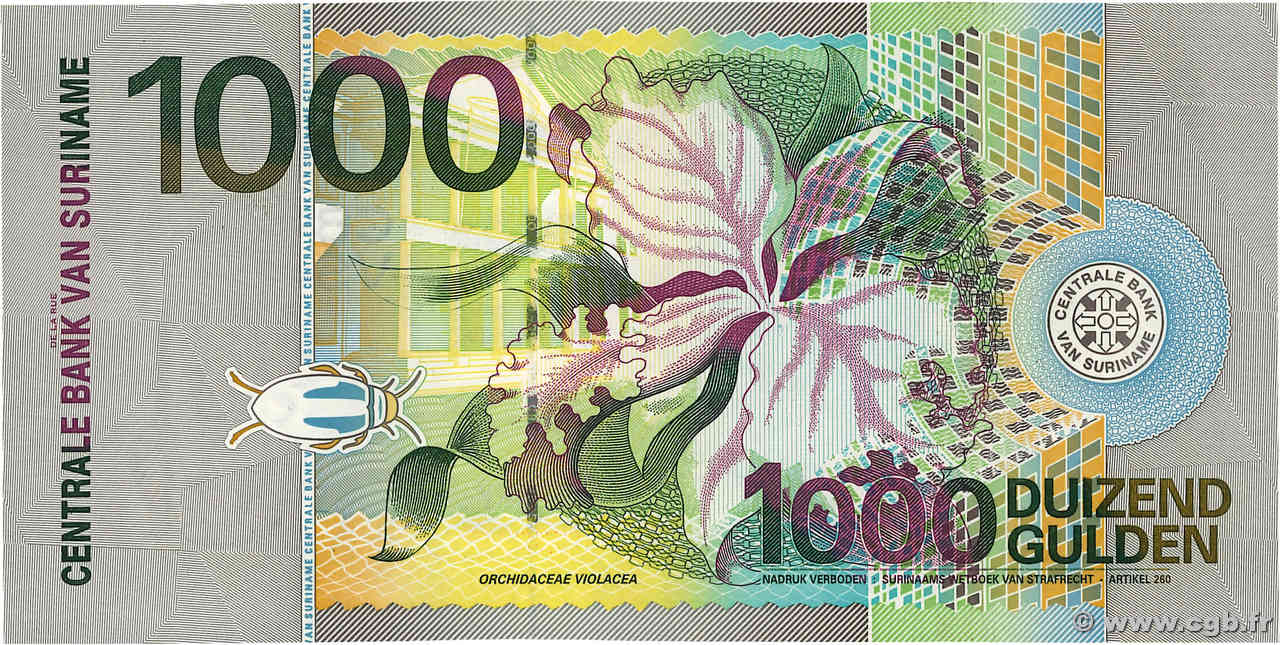 1000 Gulden SURINAM  2000 P.151 UNC-