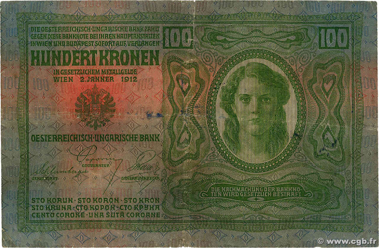 100 Kronen AUTRICHE  1912 P.012 TB