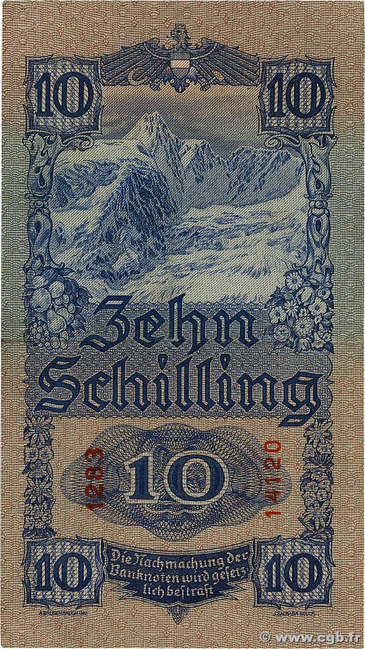 10 Schilling AUTRICHE  1933 P.099b TTB