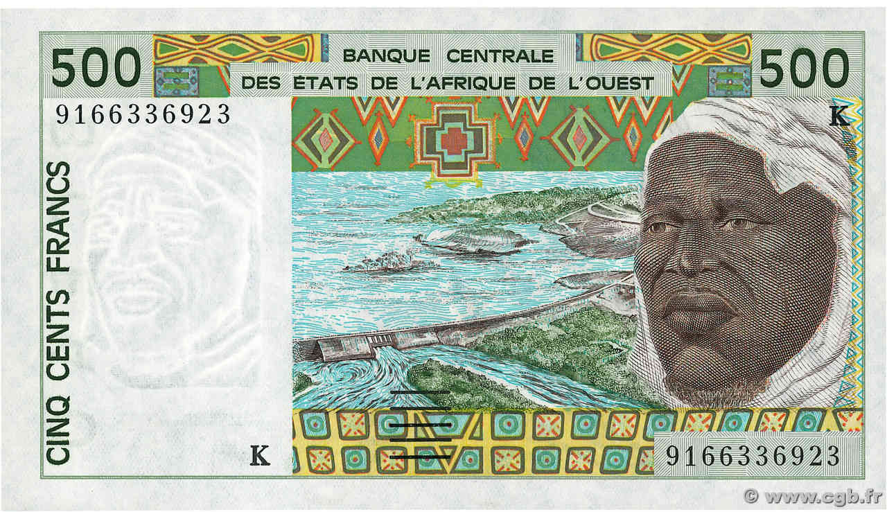 500 Francs STATI AMERICANI AFRICANI  1991 P.710Ka q.FDC