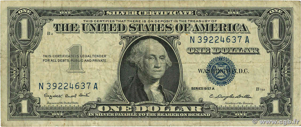 1 Dollar UNITED STATES OF AMERICA  1957 P.419a F