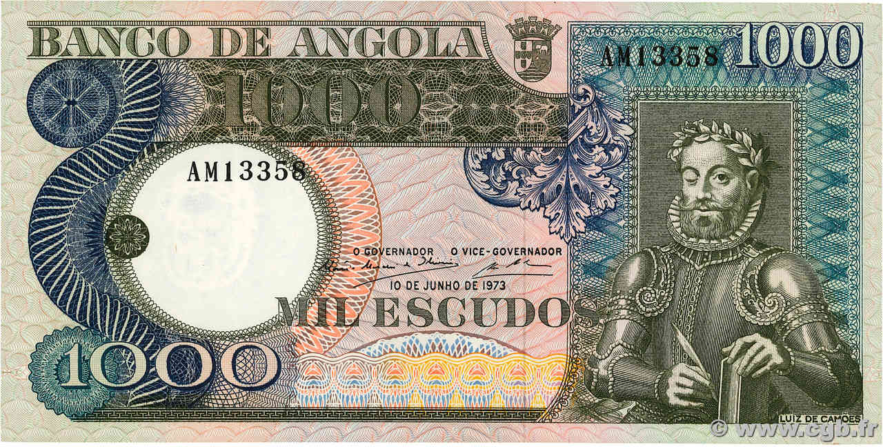 1000 Escudos ANGOLA  1973 P.108 NEUF