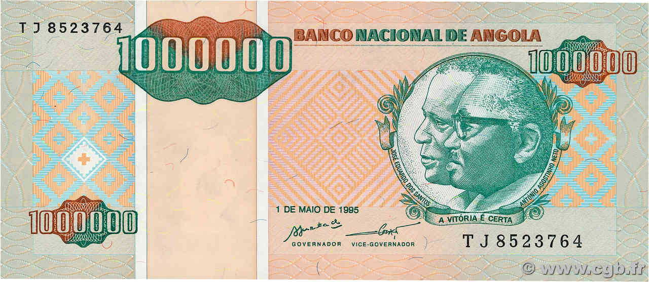 1000000 Kwanzas Reajustados ANGOLA  1995 P.141 NEUF