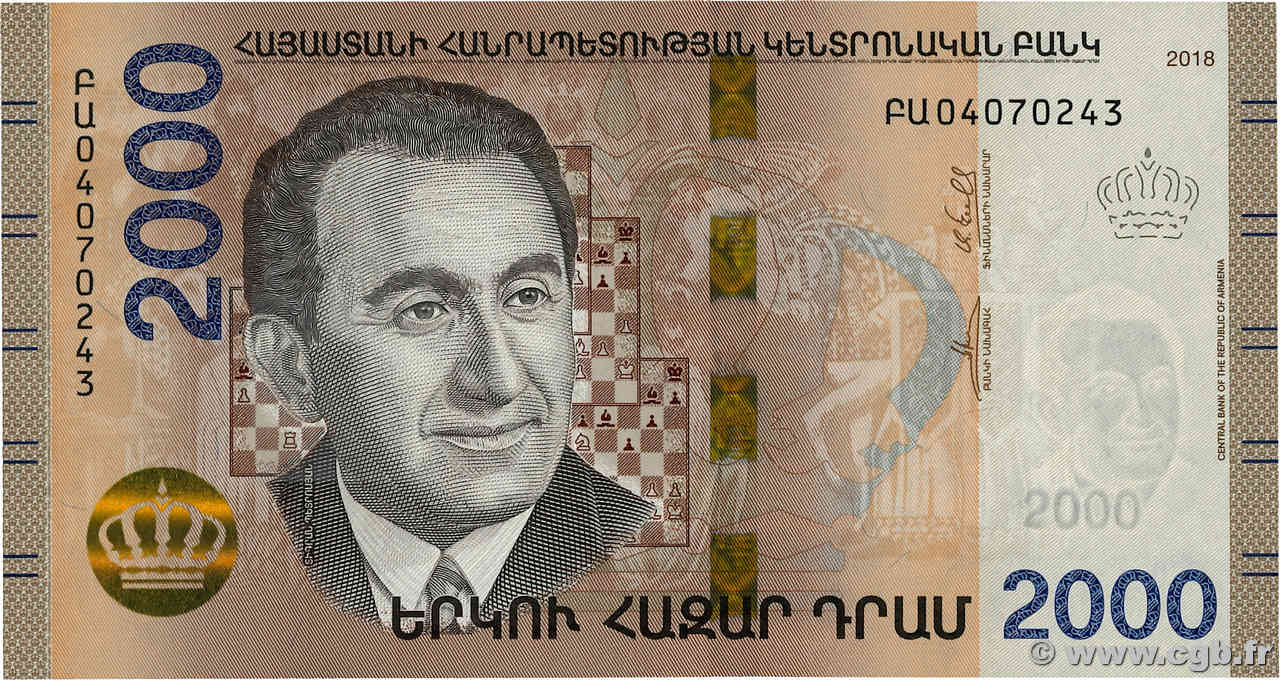 2000 Dram ARMENIA  2018 P.62 FDC