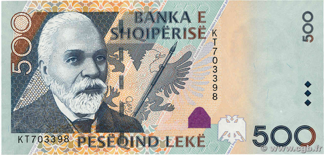 500 Lekë ALBANIEN  2015 P.72b fST