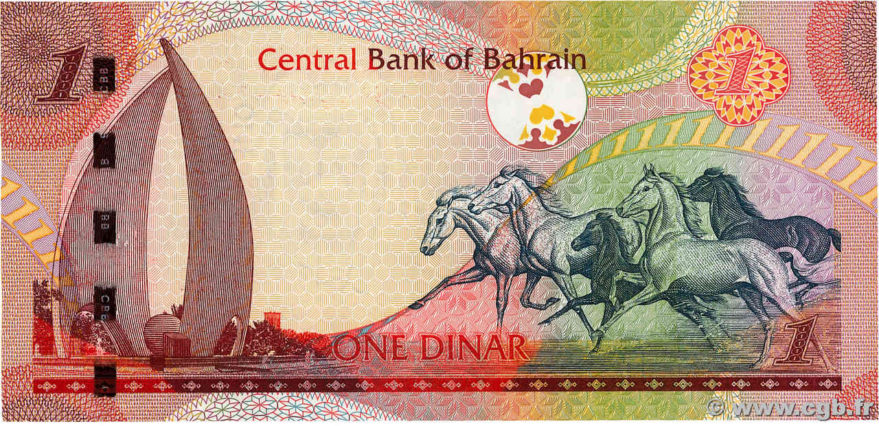 1 Dinar BAHRAIN  2008 P.26a UNC