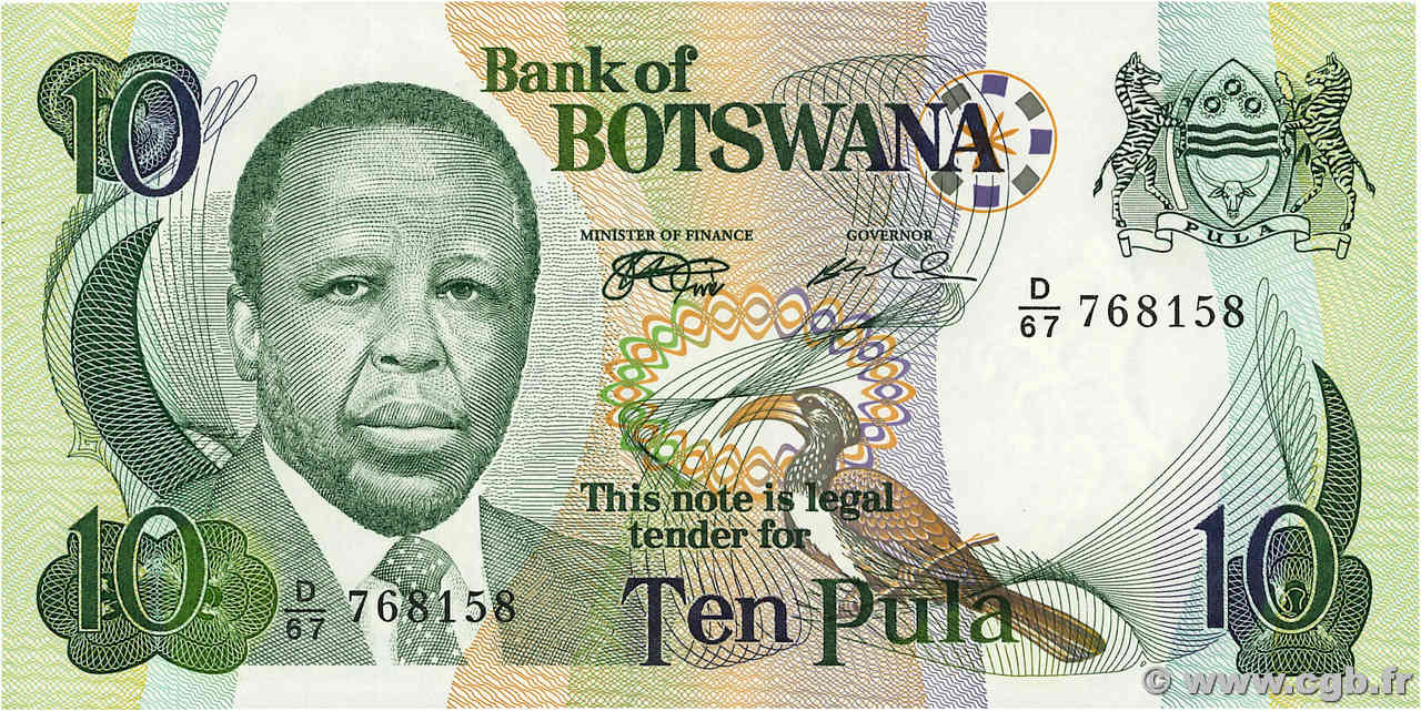 10 Pula BOTSWANA  1999 P.20 FDC