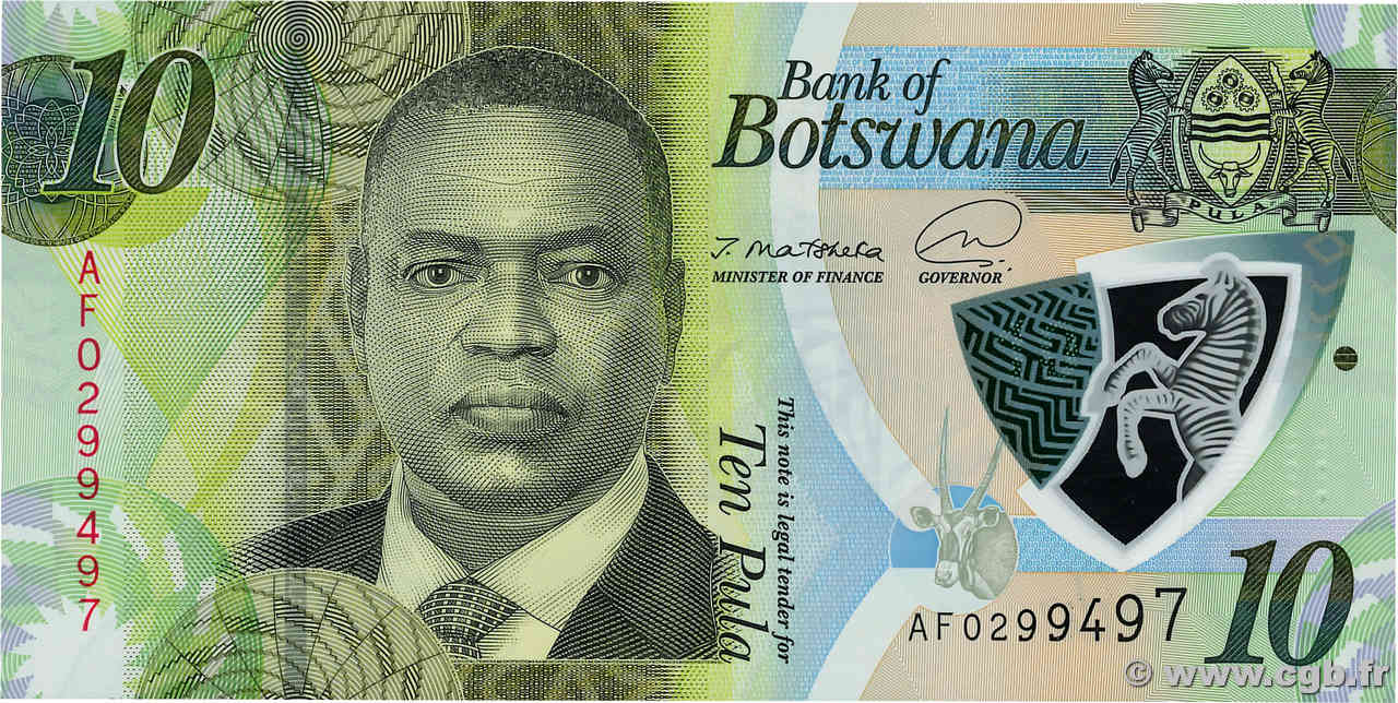 10 Pula BOTSWANA  2020 P.36 ST